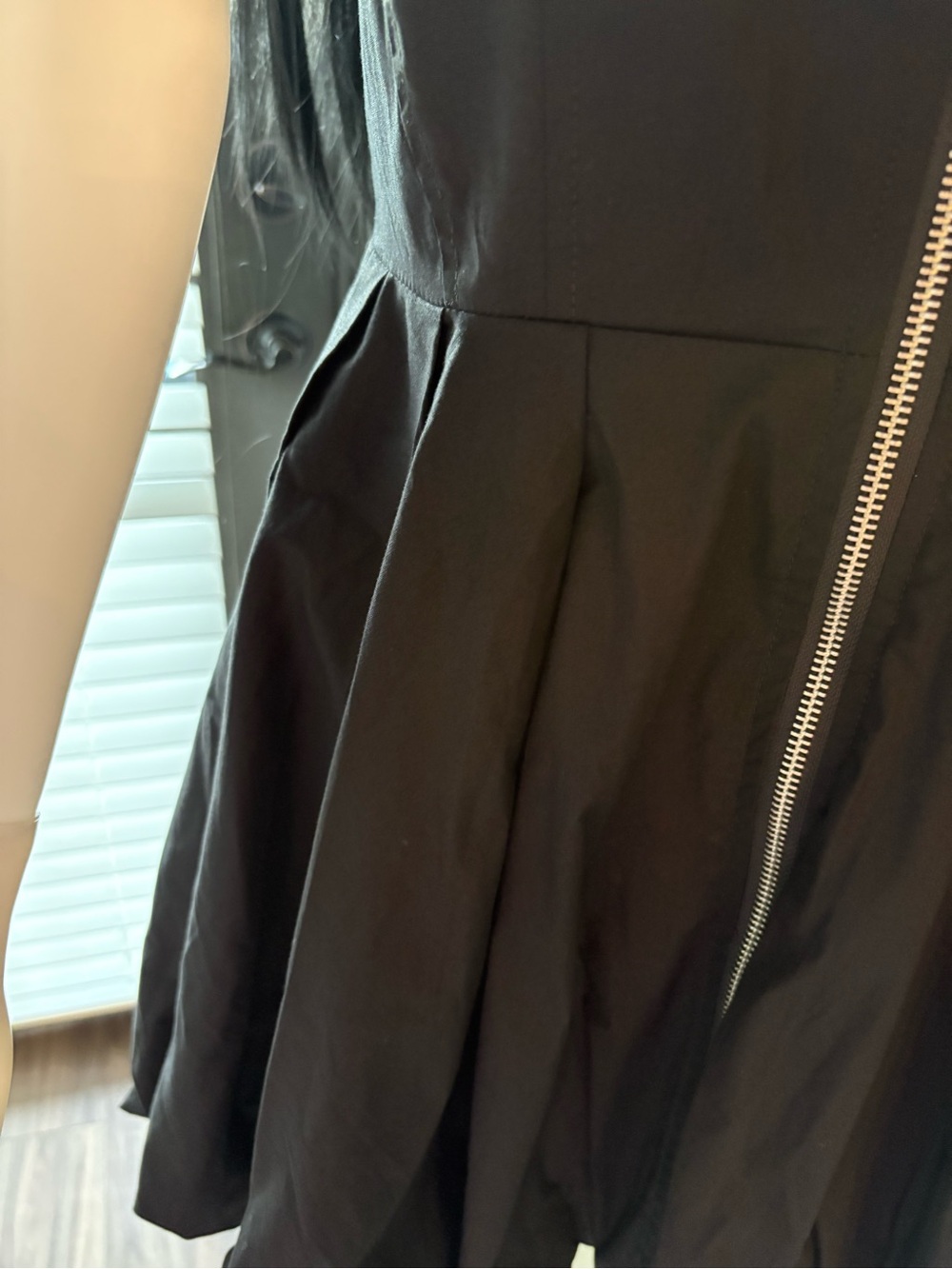 Steve Madden Black Zip Front Mini Dress - Picture 6 of 11